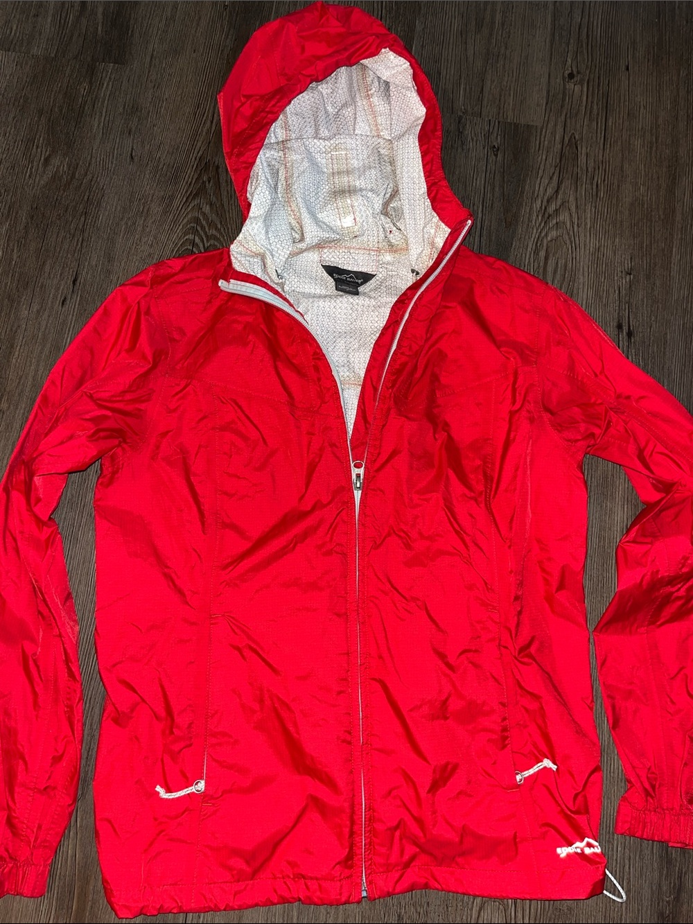 EDDIE BAIER Bright Red Hooded Ski Jacket